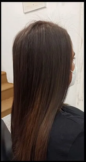 Cabello liso tras el alisado orgánico